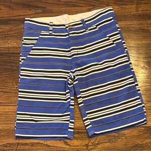 Striped Blue and White Shorts